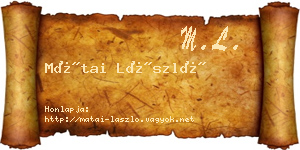 Mátai László névjegykártya